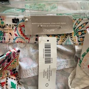 Crop pants, Chico’s size 0